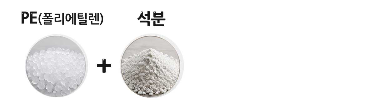 화분 소재: PE(폴리에틸렌)와 석분